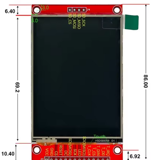 2.8" Touch TFT LCD Display
